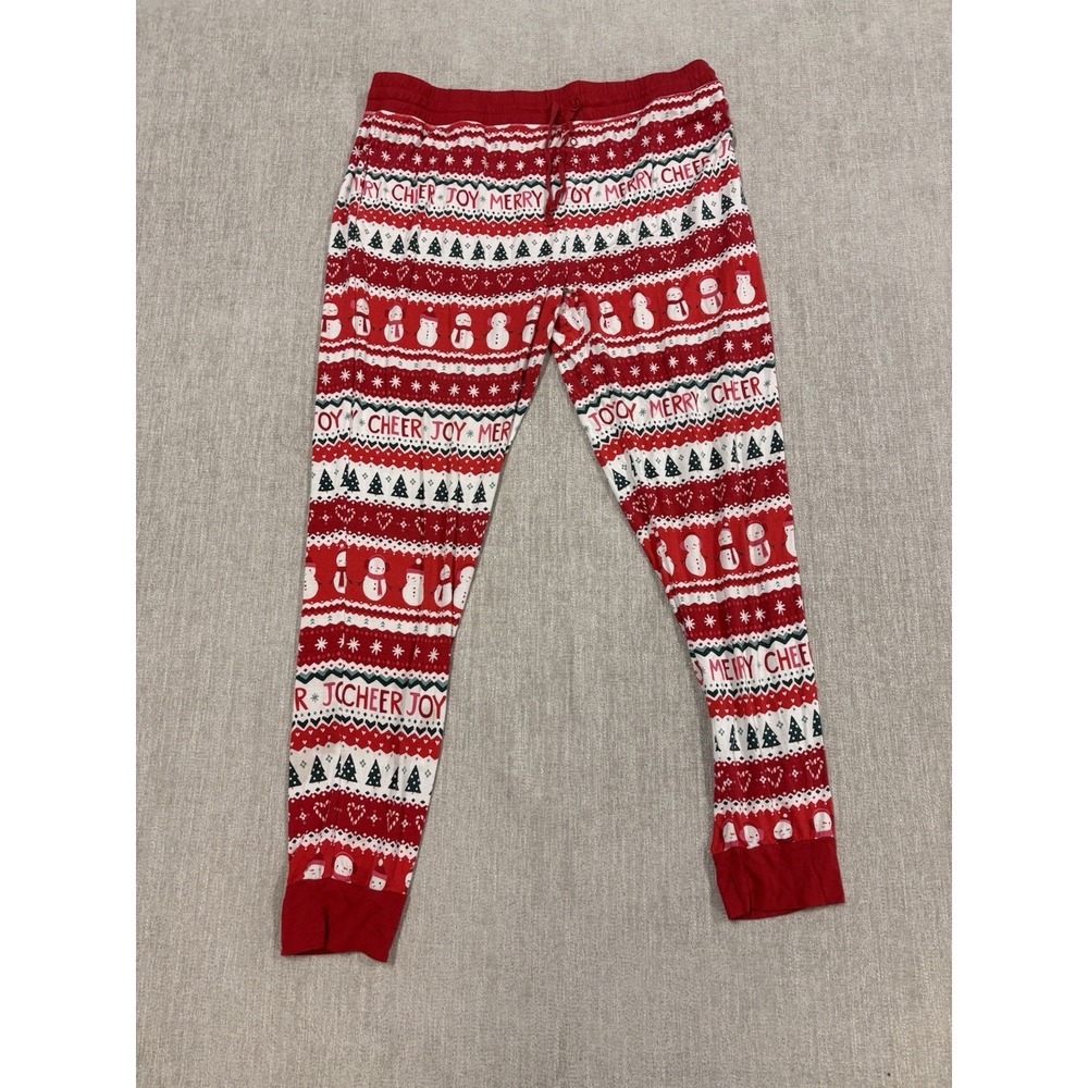 Little Sleepies Festive Fair Isle Women's Large Pajama Pants Bamboo Christmas